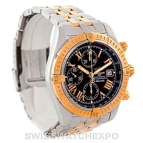 Breitling Chronomat Evolution Steel Rose Gold Watch C13356 SwissWatchExpo