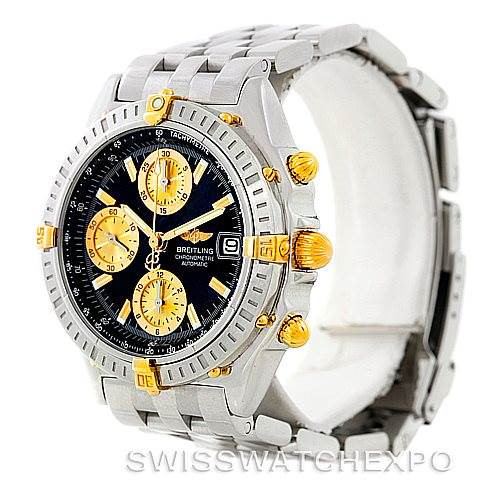 Breitling Chronomat Steel 18K Yellow Gold Watch B13352 SwissWatchExpo