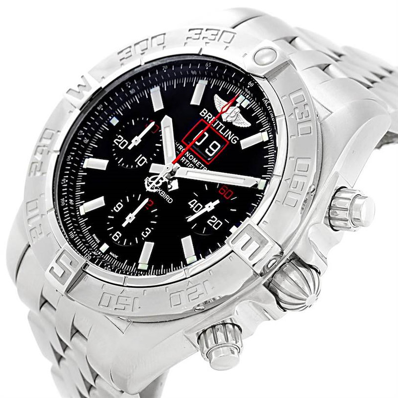 Breitling Chronomat Blackbird A4436010-BB71SS – Orologio Automatico Svizzero Uomo 44 Mm – Cassa In Acciaio, Quadrante Nero, Cronografo, Impermeabile 300m