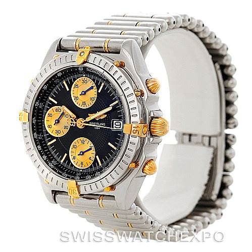 Breitling Chronomat Steel 18K Yellow Gold Watch B13050 SwissWatchExpo