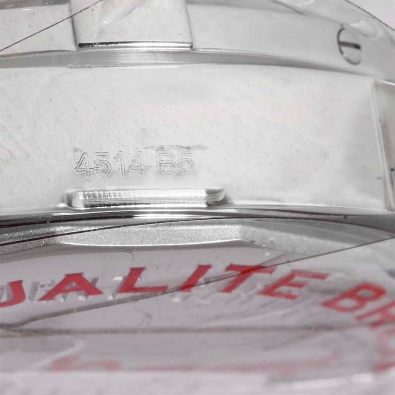 The image shows a close-up side view of the case and bracelet of a Breitling Colt A17388 Men
s Stainless Steel Blue Dial A17388 Men
s Stainless Steel Blue Dial watch, with the reference number engraved.