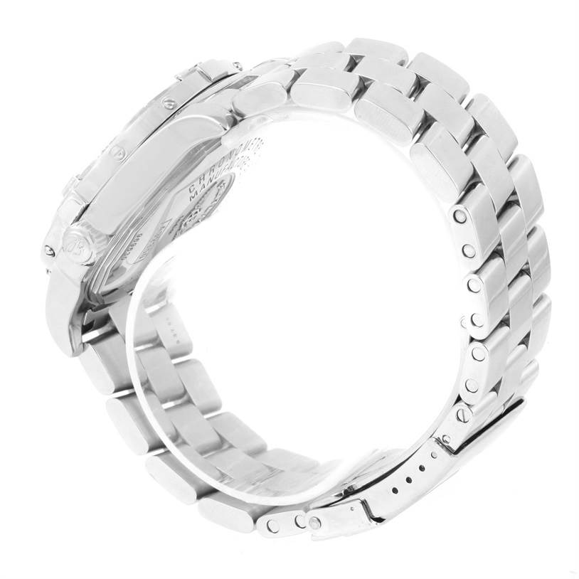 This image shows the side and back of a Breitling Colt A32350 Men's Stainless Steel Beige Dial A32350 Men's Stainless Steel Beige Dial watch, featuring its metallic strap and clasp.