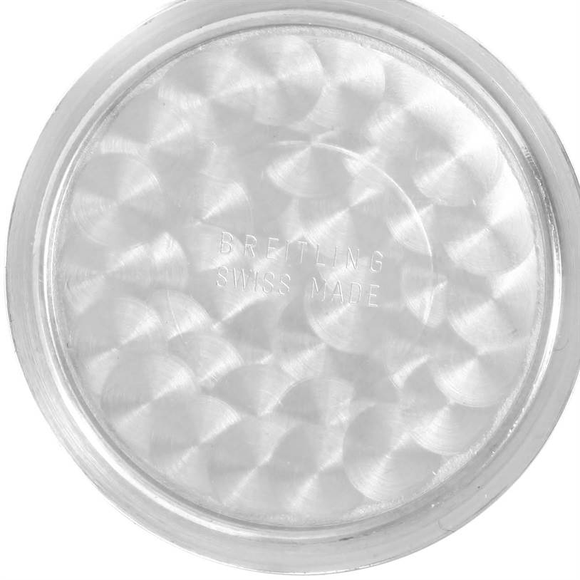 This image shows the inside case back of a Breitling Colt A17380 Men
s Stainless Steel Blue Dial A17380 Men
s Stainless Steel Blue Dial watch.