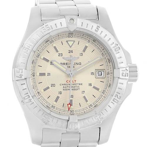 Photo of Breitling Colt Silver Dial Steel Mens Watch A17380 Box Papers
