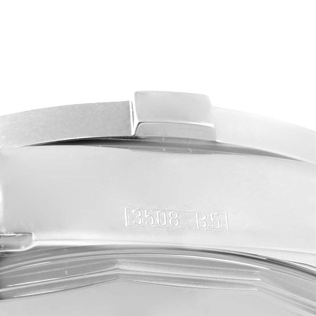 This image shows a close-up of the clasp and part of the bracelet of a Breitling Colt A73380 Men
s Stainless Steel White Dial A73380 Men
s Stainless Steel White Dial watch.