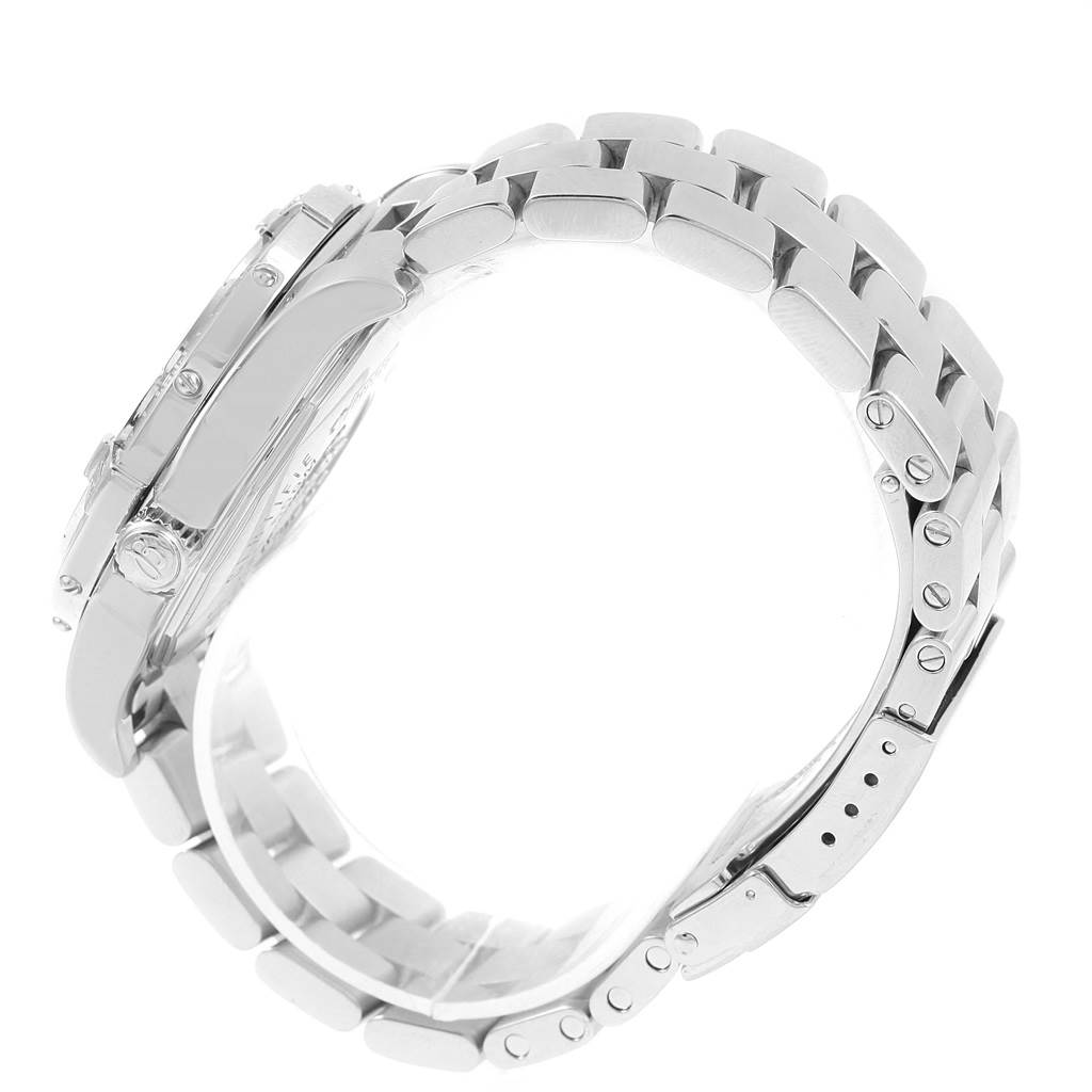 The image shows a side view of the Breitling Colt A32350 Men's Stainless Steel Blue Dial A32350 Men's Stainless Steel Blue Dial watch, focusing on the bracelet and part of the case.