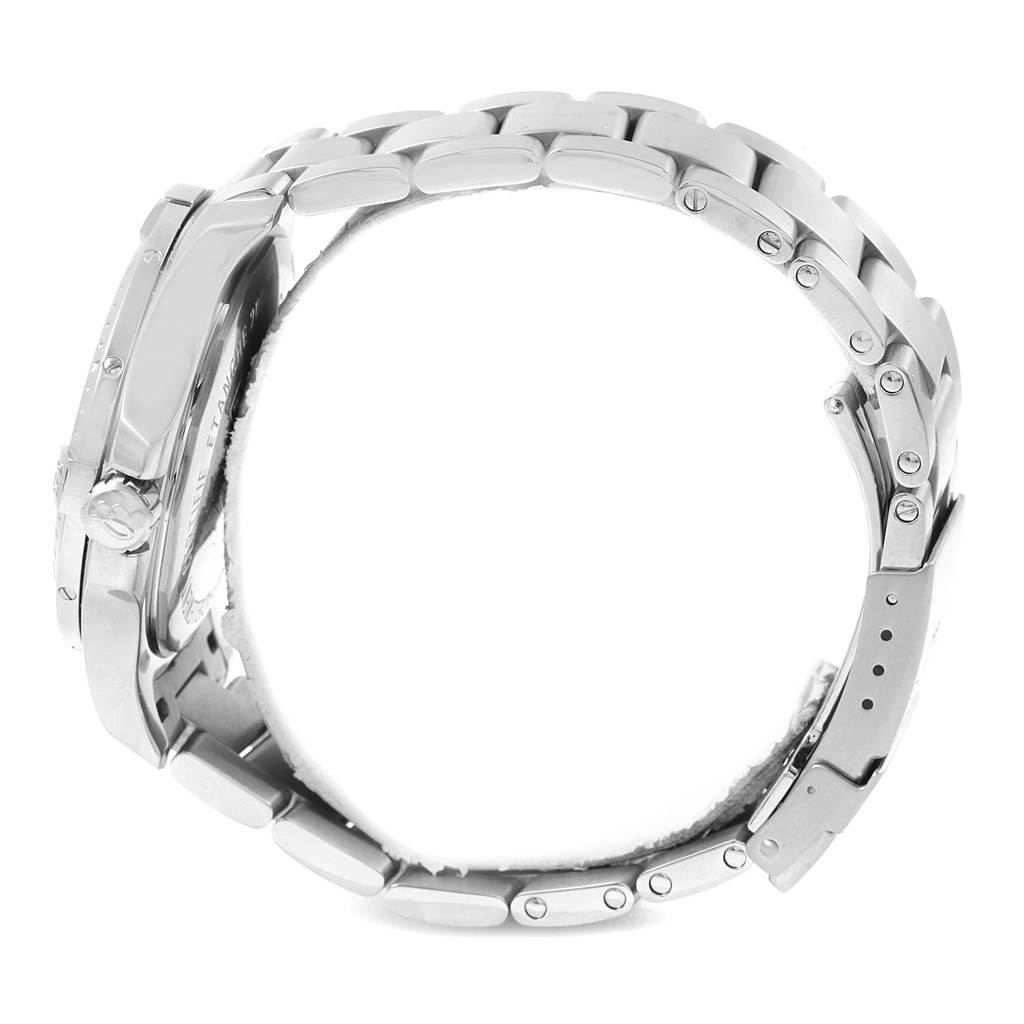 The image shows a side view of the Breitling Colt A17388 Men
s Stainless Steel Black Dial A17388 Men
s Stainless Steel Black Dial watch, highlighting the bracelet, case, and crown.