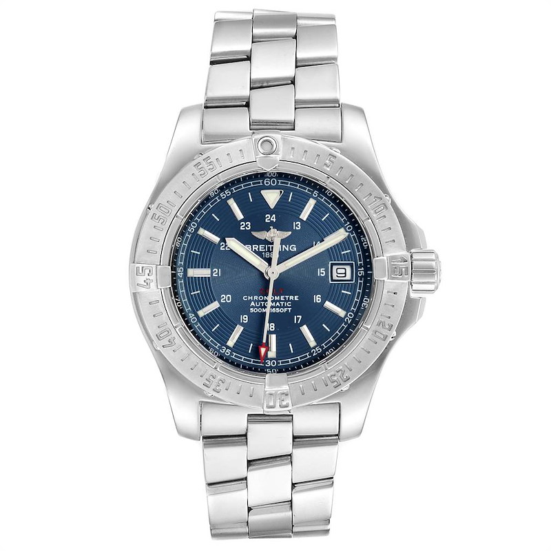 Breitling Colt Blue Dial Automatic Steel Mens Watch A17380 SwissWatchExpo
