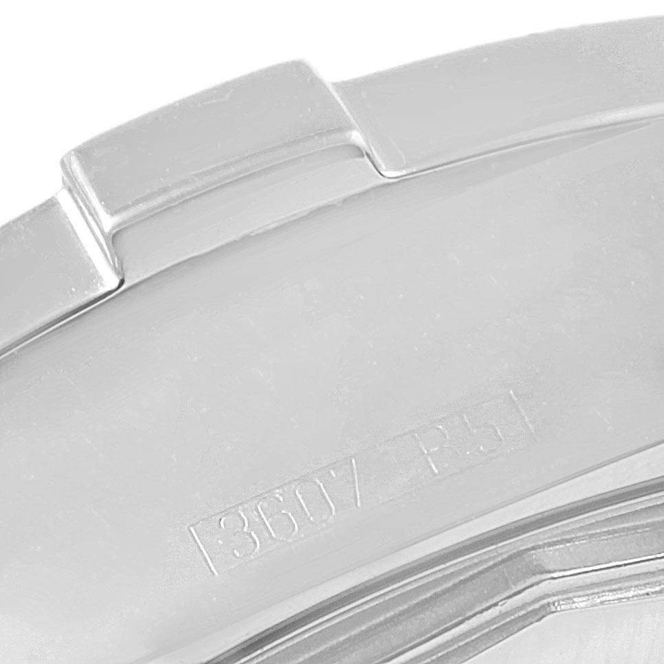 The image shows a close-up of the back casing and part of the bracelet of the Breitling Colt A17380 Men's Stainless Steel Black Dial A17380 Men's Stainless Steel Black Dial watch, with a visible model number engraving.