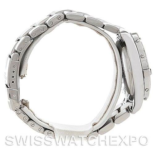 The image shows a side view of the Breitling Colt A53035 Men's Stainless Steel Black Dial A53035 Men's Stainless Steel Black Dial watch, highlighting its bracelet and case.