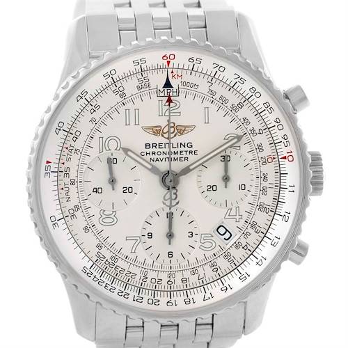 Photo of Breitling Navitimer Chronograph Silver Dial Steel Watch A23322