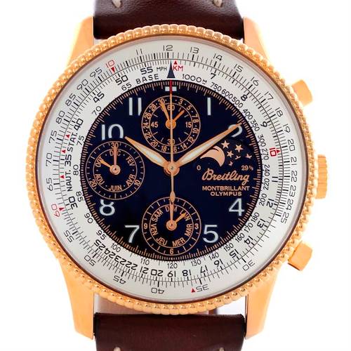 Photo of Breitling Navitimer Montbrillant Olympus Rose Gold Mens Watch H19350