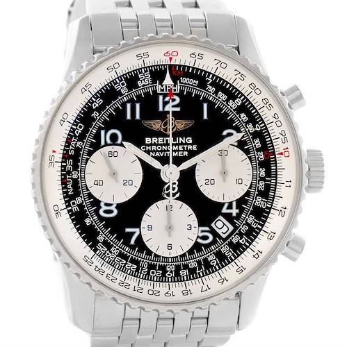 Photo of Breitling Navitimer Chronograph Black Dial Steel Watch A23322