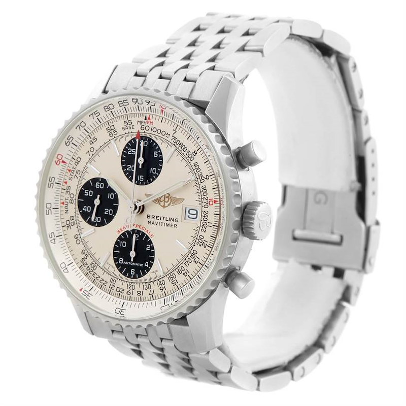 Breitling Navitimer Fighter Chronograph Stainless Steel Watch A13330 SwissWatchExpo