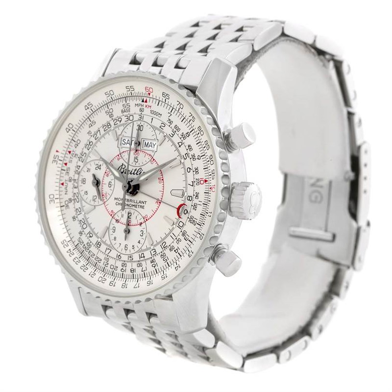 Breitling Navitimer Montbrillant Datora Silver Dial Watch A21330 SwissWatchExpo