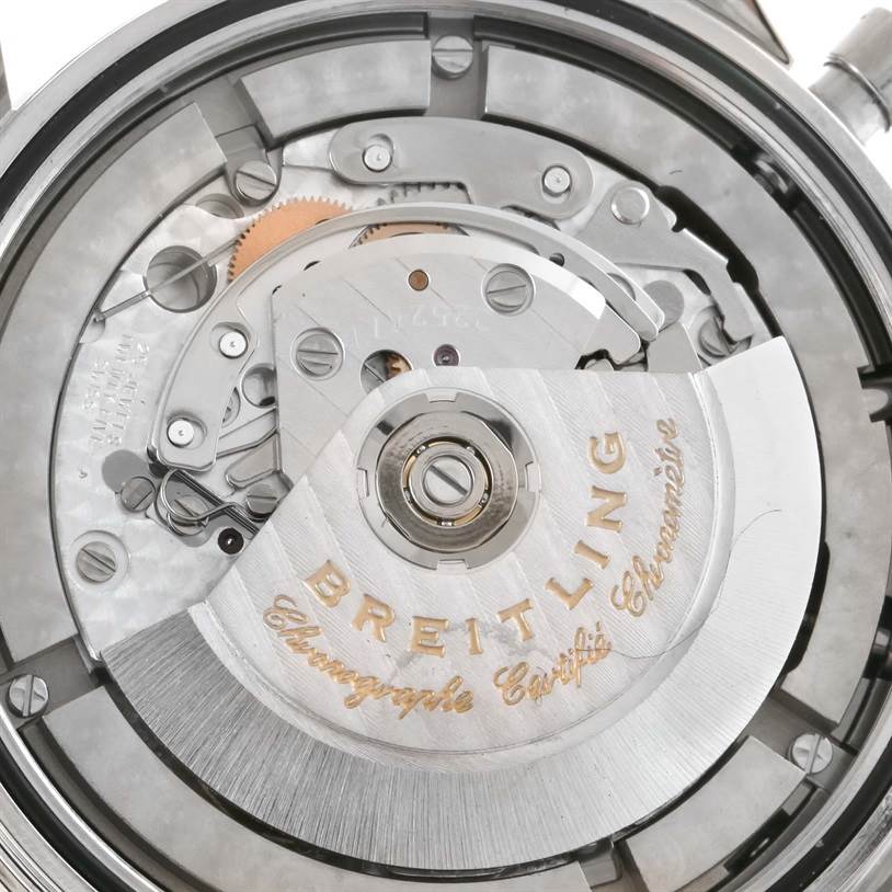 This image shows the internal automatic movement mechanism of the Breitling Navitimer A24322 Men's Stainless Steel Silver Dial A24322 Men's Stainless Steel Silver Dial watch, viewed from the back.