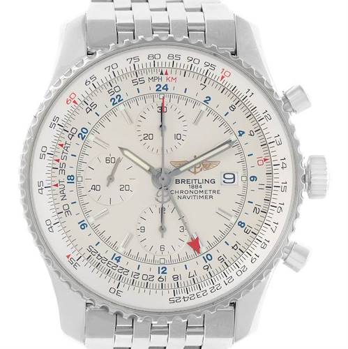 Photo of Breitling Navitimer World Silver Dial Steel Automatic Watch A24322