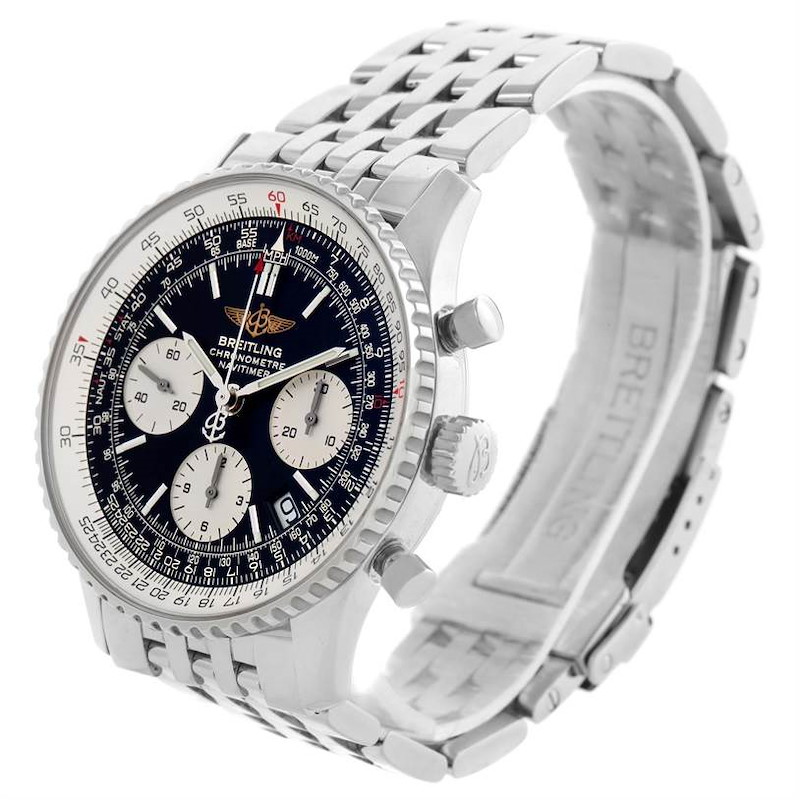 Breitling Navitimer Chronograph Black Dial Watch A23322 Year 2004 SwissWatchExpo
