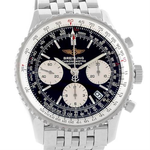 Photo of Breitling Navitimer Chronograph Black Dial Watch A23322 Year 2004