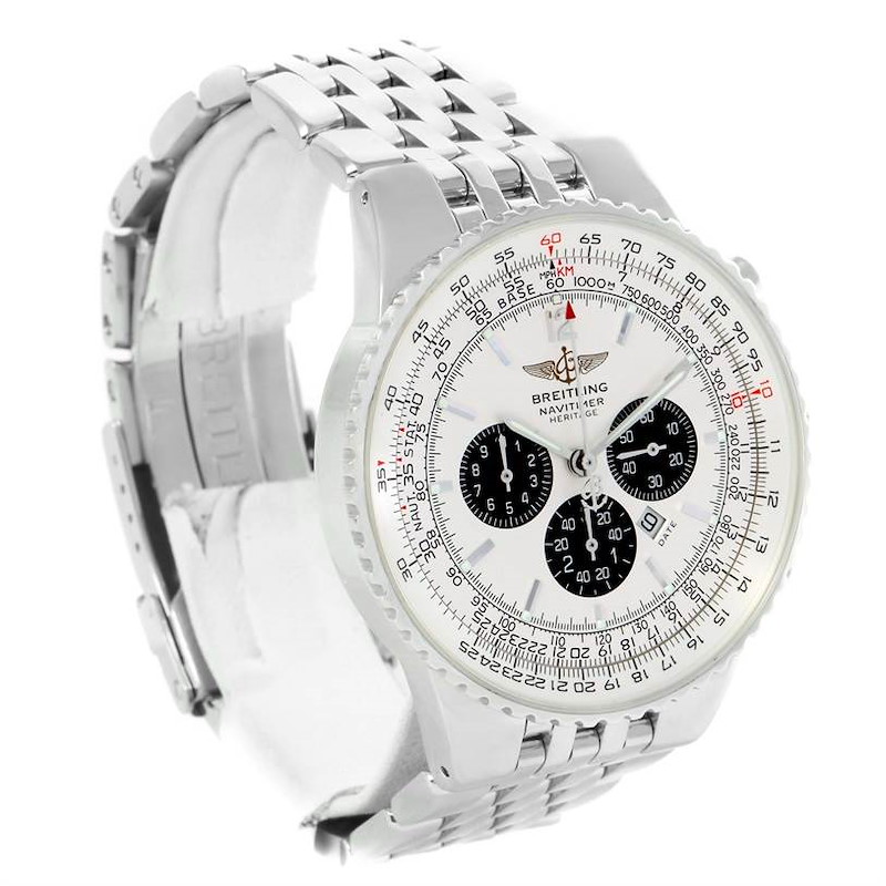 Breitling Navitimer Heritage Silver Dial Automatic Mens Watch A35340 SwissWatchExpo