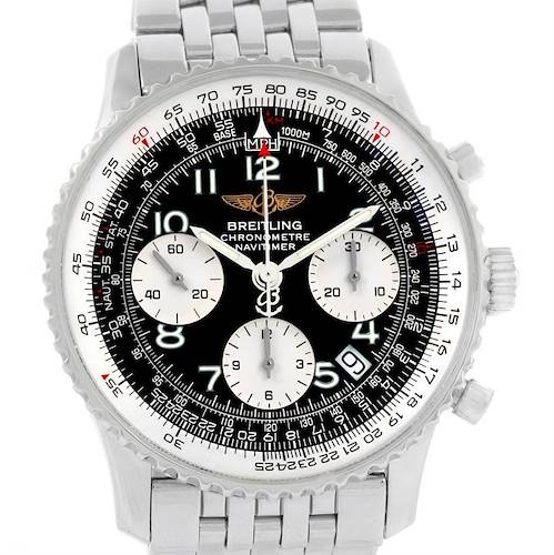 Photo of Breitling Navitimer Chronograph Black Dial Steel Mens Watch A23322