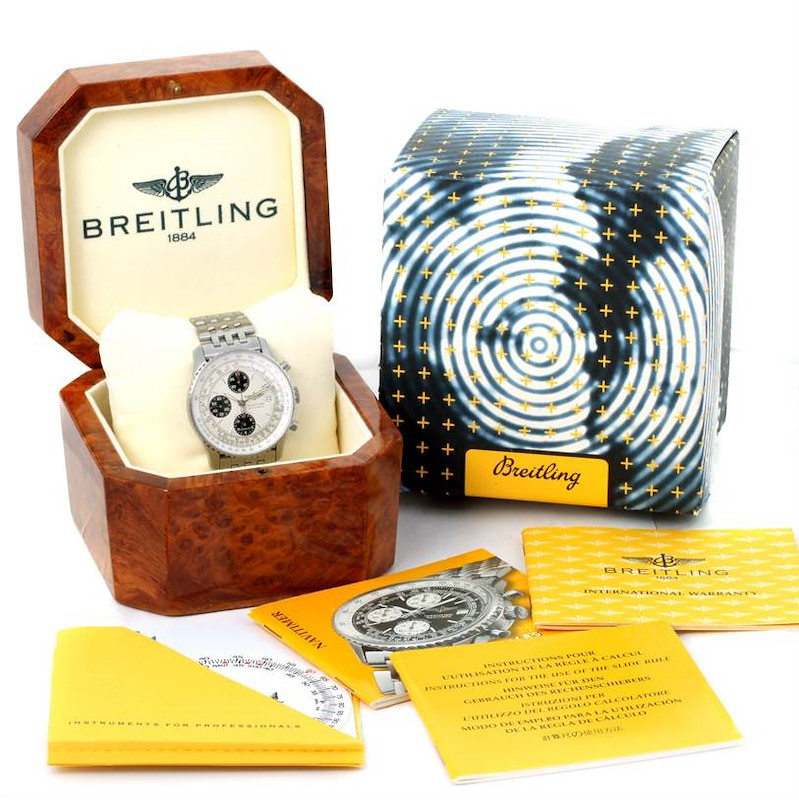 Breitling Navitimer Fighter Chronograph Steel Watch A13330 Box Papers |  SwissWatchExpo