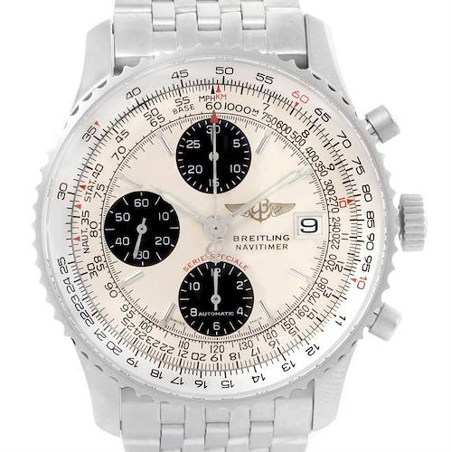 Photo of Breitling Navitimer Fighter Chronograph Steel Watch A13330 Box Papers