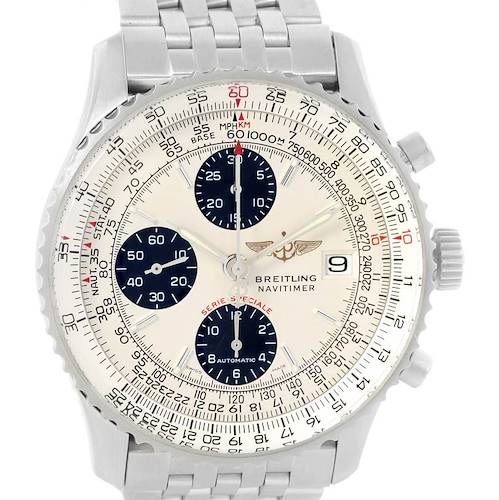 Photo of Breitling Navitimer Fighter Chronograph Silver Dial Steel Watch A13330