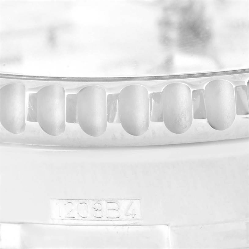 This close-up image of the Breitling Navitimer A24322 Men
s Stainless Steel Silver Dial A24322 Men
s Stainless Steel Silver Dial shows the detailed edge of the bezel and a reference number.