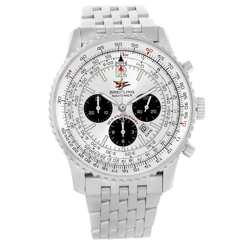 Breitling Navitimer 50th Anniversary Chronograph Mens Watch A41322 SwissWatchExpo