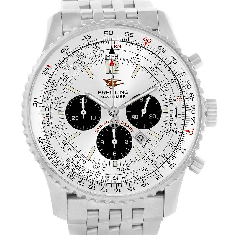 Breitling Navitimer 50th Anniversary Chronograph Mens Watch A41322 SwissWatchExpo