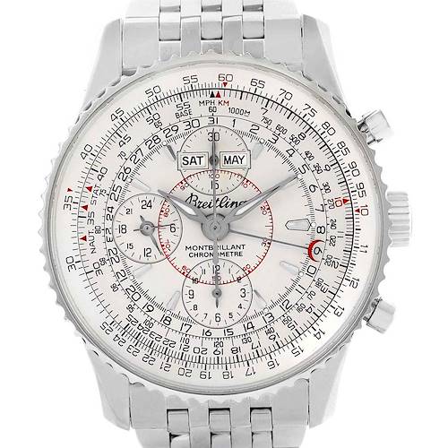 Photo of Breitling Navitimer Montbrillant Datora Silver Dial Mens Watch A21330