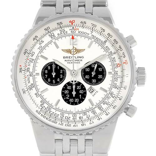 Photo of Breitling Navitimer Heritage Silver Dial Steel Mens Watch A35350