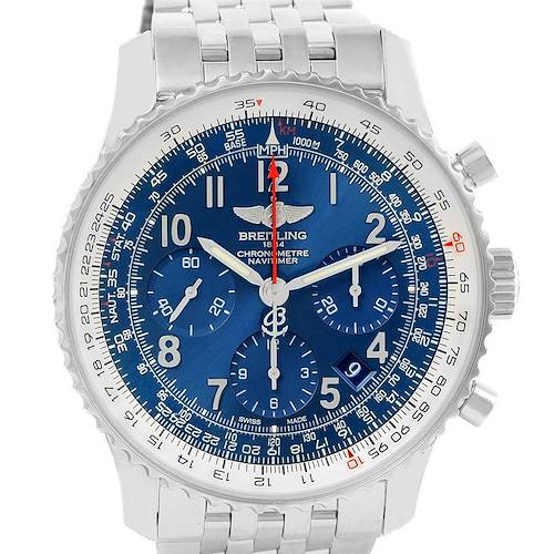 Photo of Breitling Navitimer 01 Blue Dial Limited Edition Watch AB0121 Unworn