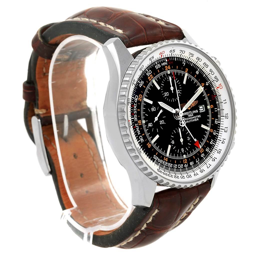 watch black dial brown strap