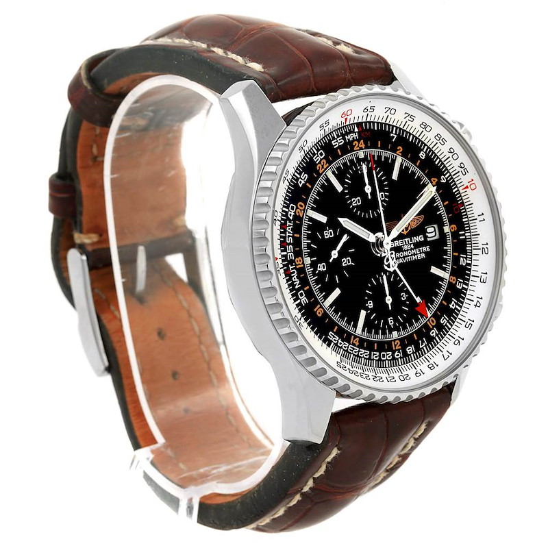 black dial brown strap