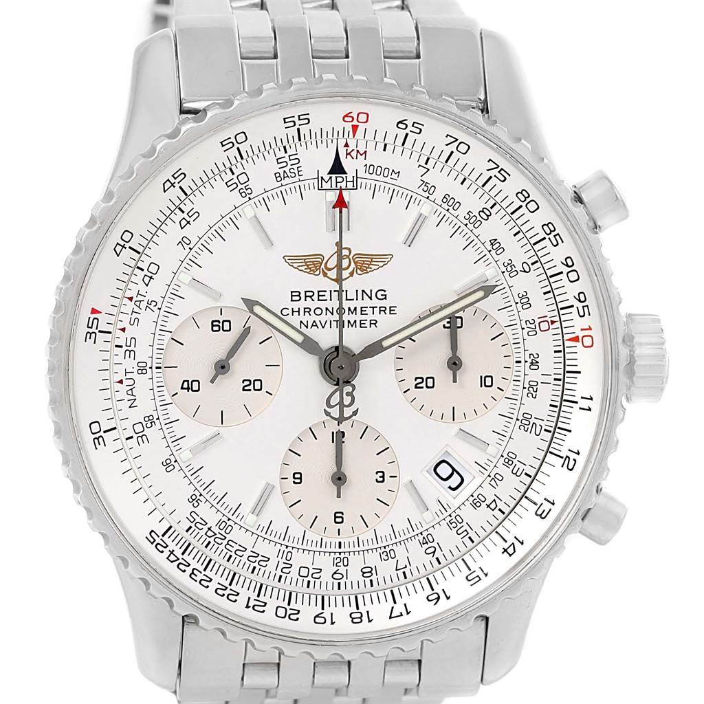 breitling navitimer silver dial