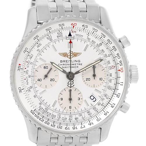 Photo of Breitling Navitimer Chrono Silver Dial Steel Bracelet Watch A23322