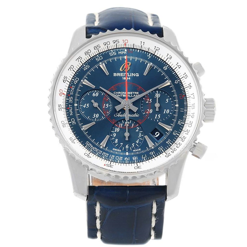 Breitling Navitimer Montbrillant 01 Blue Dial LE Watch AB0130 Unworn SwissWatchExpo