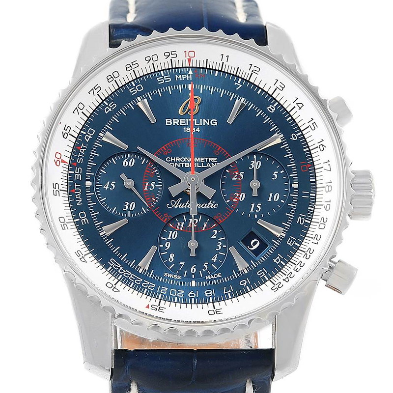 Breitling Navitimer Montbrillant 01 Blue Dial LE Watch AB0130 Unworn SwissWatchExpo