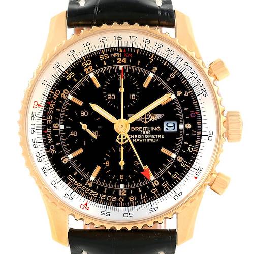 Photo of Breitling Navitimer World Yellow Gold Limited Edition Mens Watch K24322