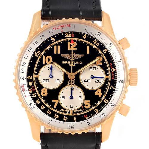 Photo of Breitling Navitimer 92 18K Rose Gold Mens Watch K30021 Box Papers