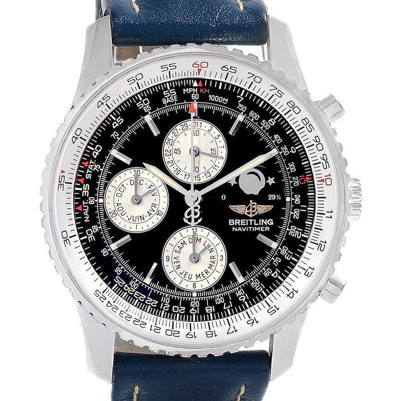 Breitling Navitimer Montbrillant Olympus Moonphase Mens Watch A19340 SwissWatchExpo
