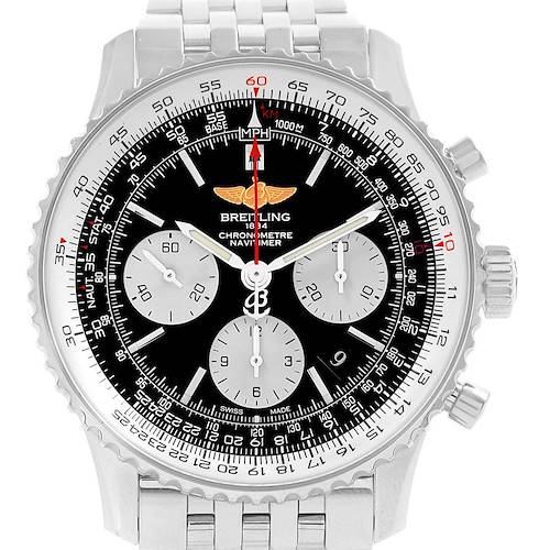 Photo of Breitling Navitimer 01 Black Dial Steel Mens Watch AB0120 Box