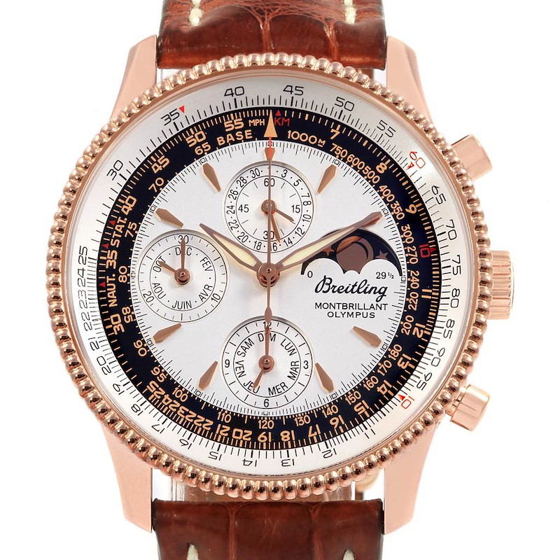 Breitling Montbrillant Olympus Rose Gold Limited Edition Watch R19350 SwissWatchExpo