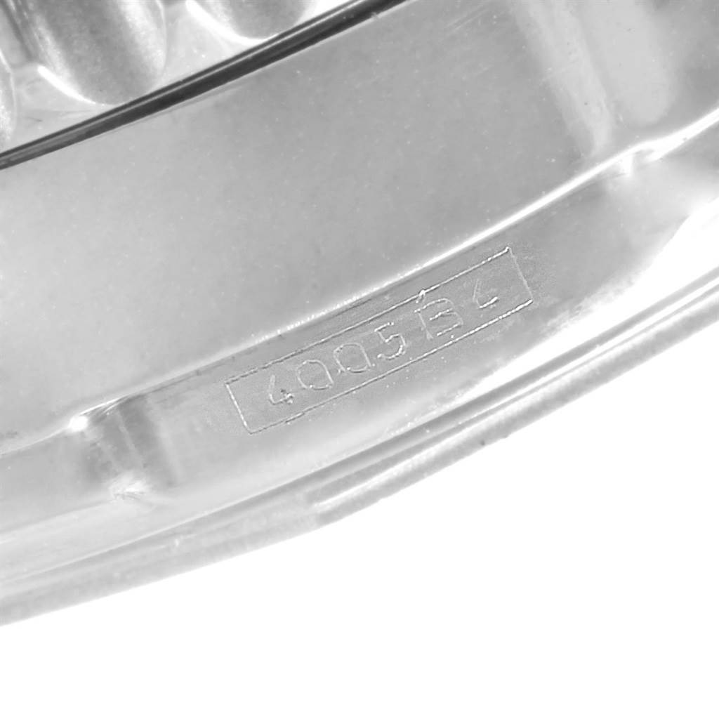 This image shows a close-up view of the case back of a Breitling Navitimer A48330 Men
s Stainless Steel Black Dial A48330 Men
s Stainless Steel Black Dial, highlighting the engraved serial number.