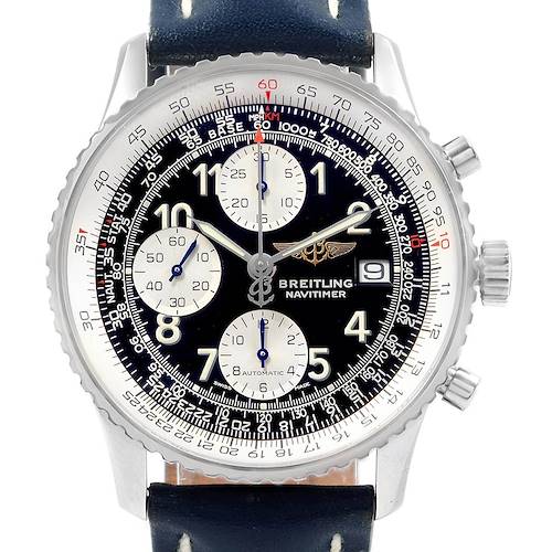 Photo of Breitling Navitimer II Black Dial Chronograph Watch A13322 Box Papers