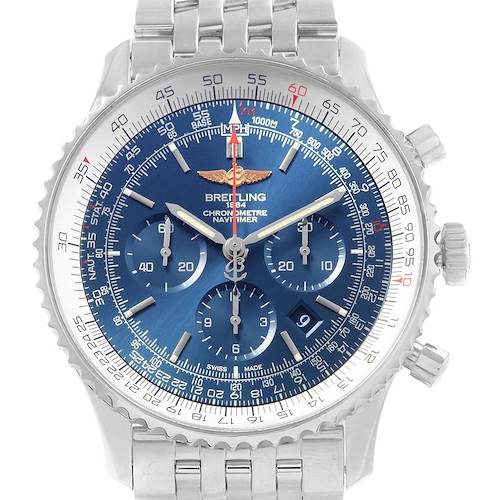Photo of Breitling Navitimer 01 46mm Aurora Blue Dial Mens Watch AB0127