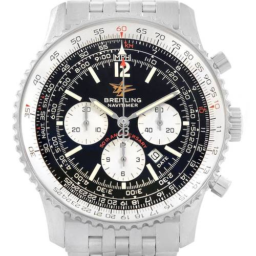 Photo of Breitling Navitimer 50th Anniversary Black Dial Watch A41322 Box Papers