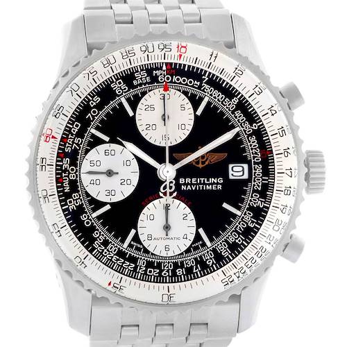 Photo of Breitling Navitimer Fighter Chronograph Steel Watch A13330 Box Papers
